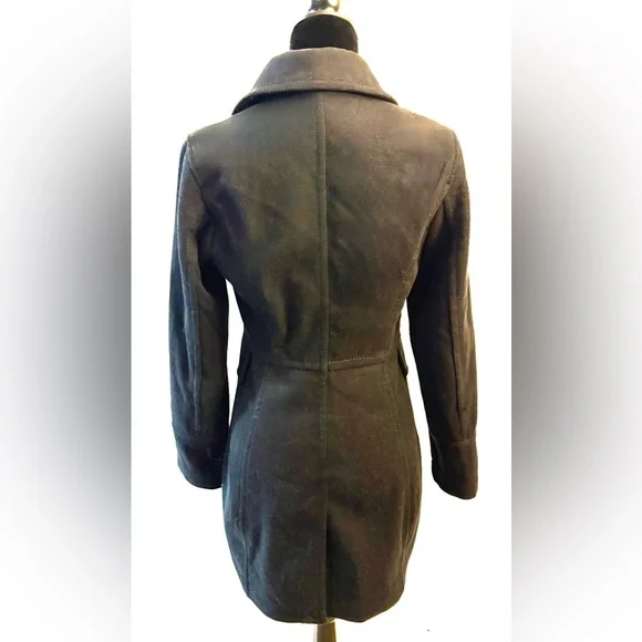 H&M Double Breasted Black Pea Coat - Picture 2 of 6